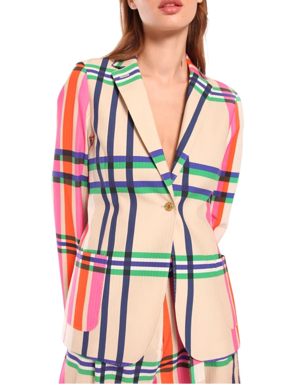 Vilagallo Harlow Blazer in Herne Multicolored